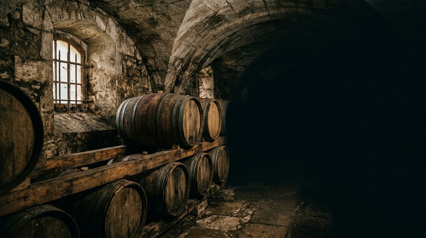 Chai bordelais, barriques en fût de chêne